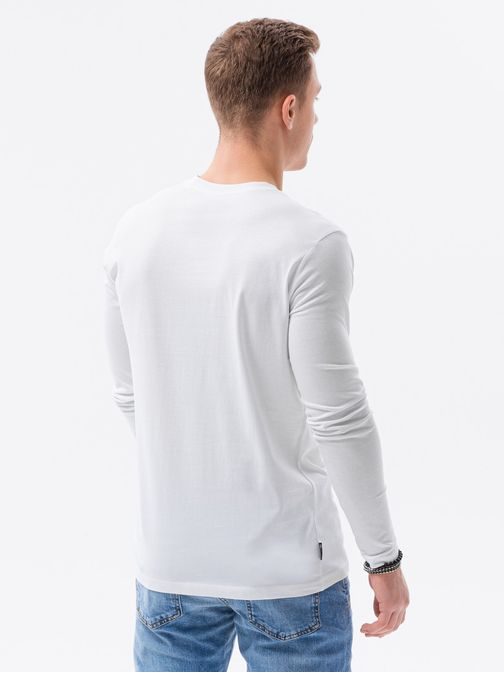 Tričko s dlhým rukávom v bielej farbe L133