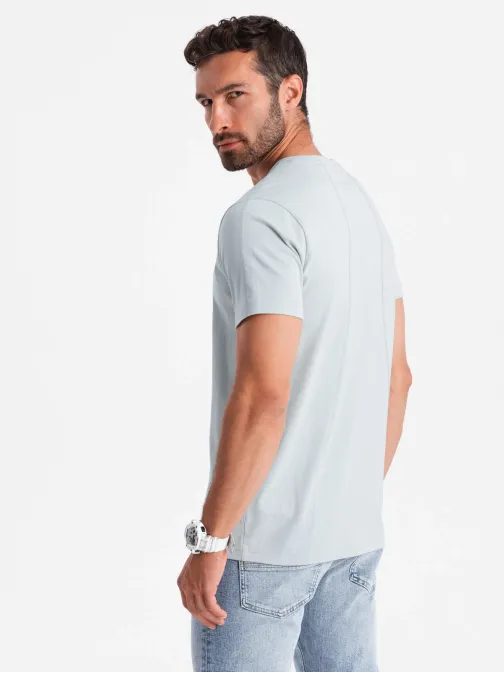 Šedé tričko s jemnou výšivkou V4 TSCT-0170