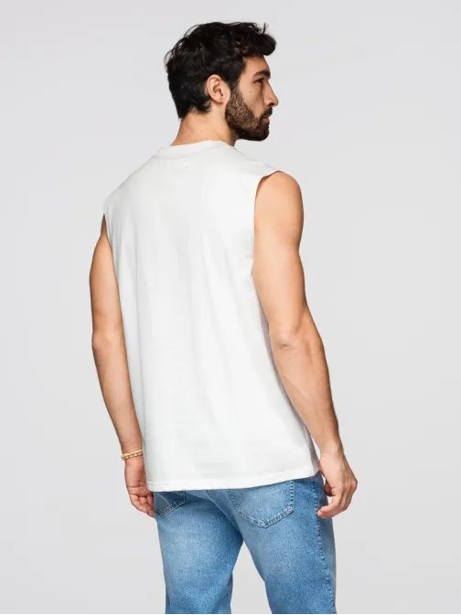Biele tielko so širokými ramienkami V1 TSTT-0243