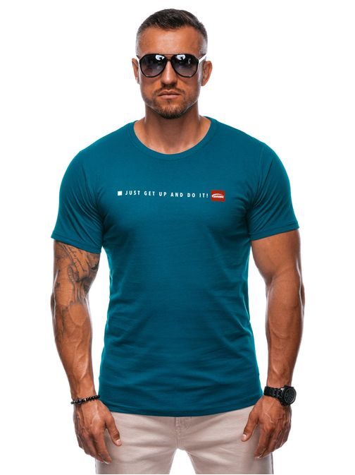 Tyrkysové tričko s trendy nápisom S2013