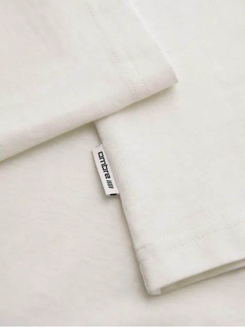 Biele pánske tričko s trendy nápisom V3 TSPT-0258