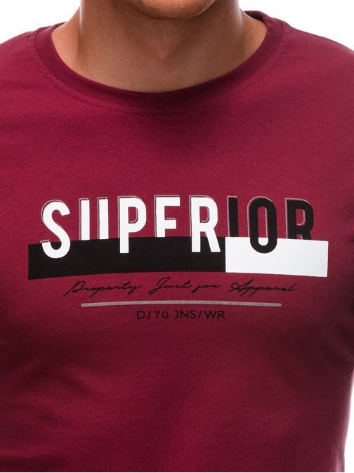 Bavlnené červené tričko Superior S1687