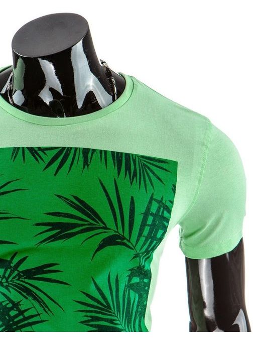 Moderné zelené tričko s krátkymi rukávmi