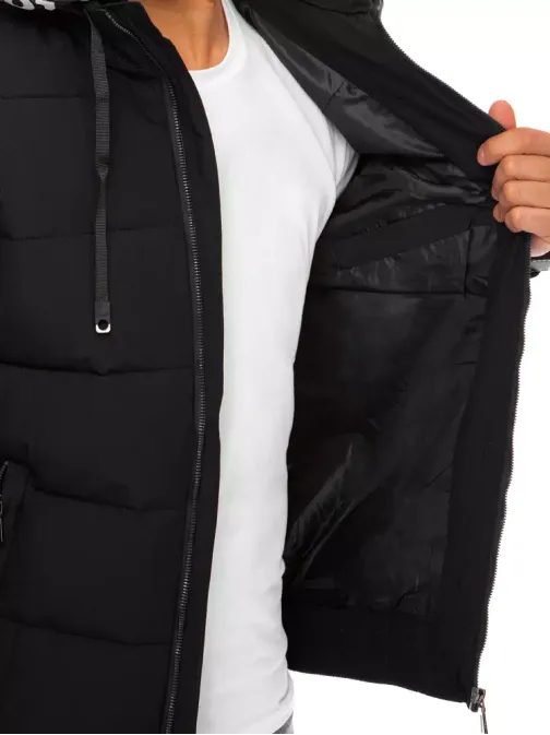 Štýlová zimná bunda v čiernom prevedení