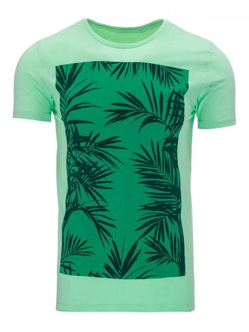 Moderné zelené tričko s krátkymi rukávmi