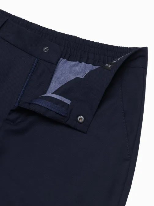 Trendy granátové chinos nohavice s elastickým pásom V3 PACP-0157