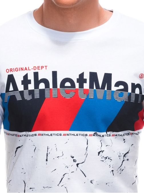 Jedinečné biele tričko AthletMan S1887