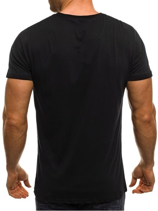 Čierne tričko s lesklou potlačou BLACK ROCK 1033/17