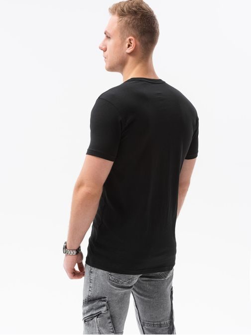 Čierne štýlové tričko S1434 V-25A