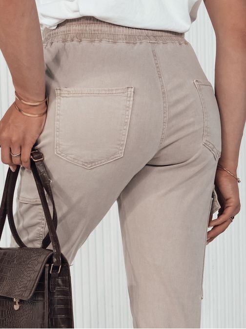 Dámske trendy béžové nohavice Love Trend