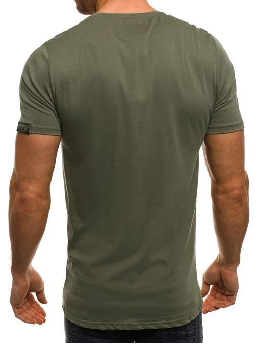 BREEZY zelené tričko z bavlneného materiálu 372