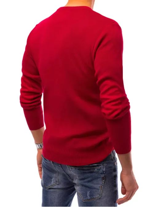 Pohodlný červený sveter