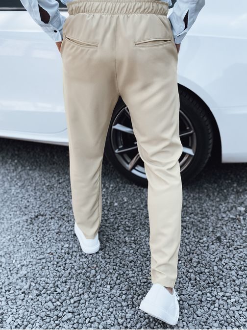 Jedinečné béžové pánske nohavice