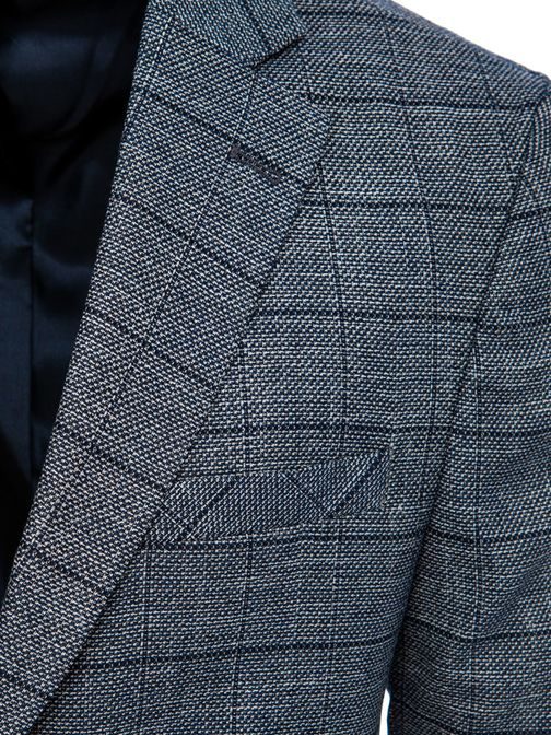 Granátové kárované sako v módnom štýle