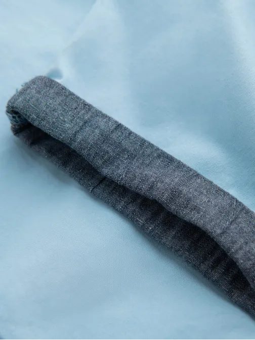 Modré chinos kraťasy s lemom V3 W421