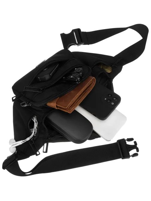 Módna čierna pánska ľadvinka