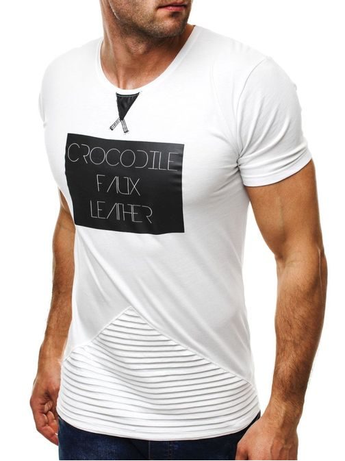 Štýlové biele tričko Athletic 9032