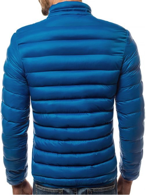 Trendy prešívaná pánska bunda modrá OZONEE JS/SM11