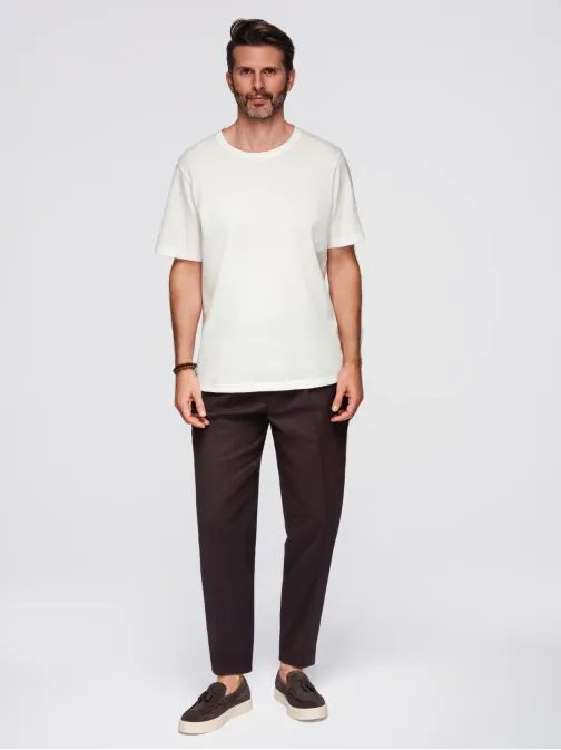 Úpletové biele pánske tričko V1 TSCT-0197