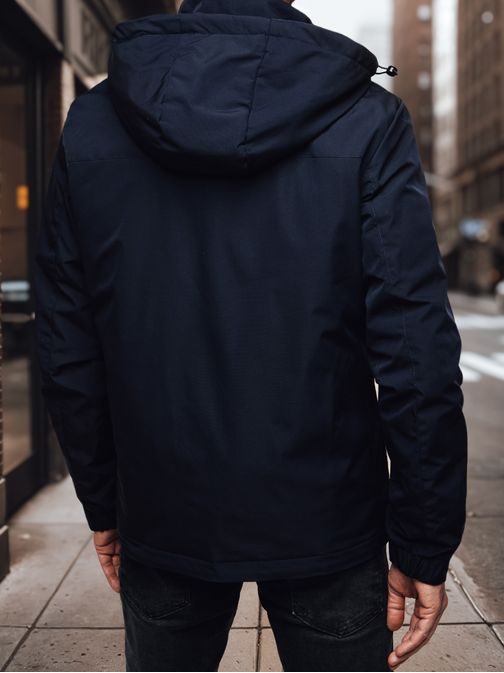 Prechodná pánska granátová bunda s kapucňou