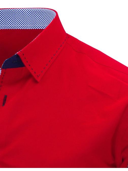 Elegantná pánska košeľa vo výraznej červenej farbe