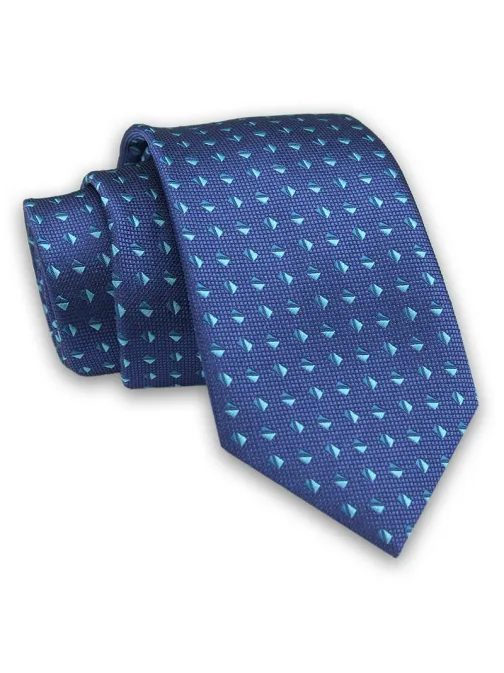 Trendy modrá vzorovaná pánska kravata