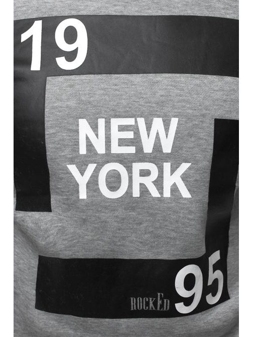 Sivá mikina New York Y01