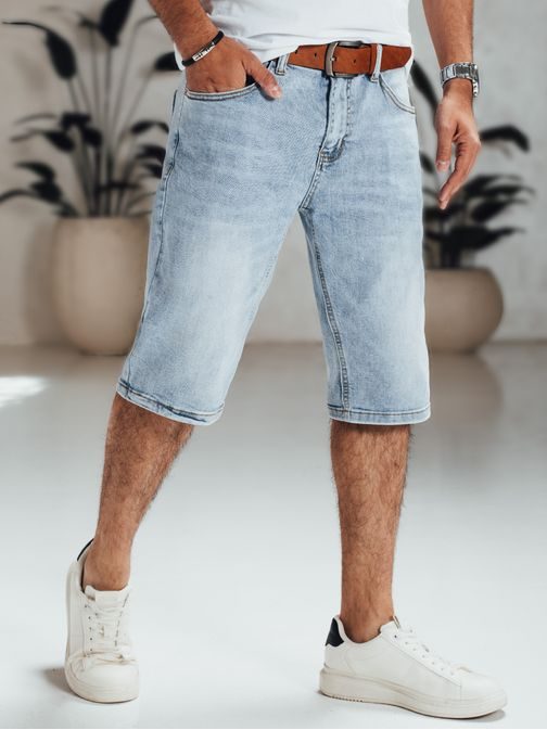 Trendy svetlé modré rifľové kraťasy