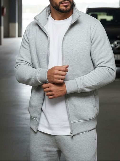 Štýlová šedá jednoduchá mikina