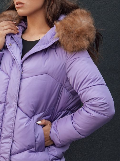 Dámska zimná fialová bunda s kapucňou Wayward
