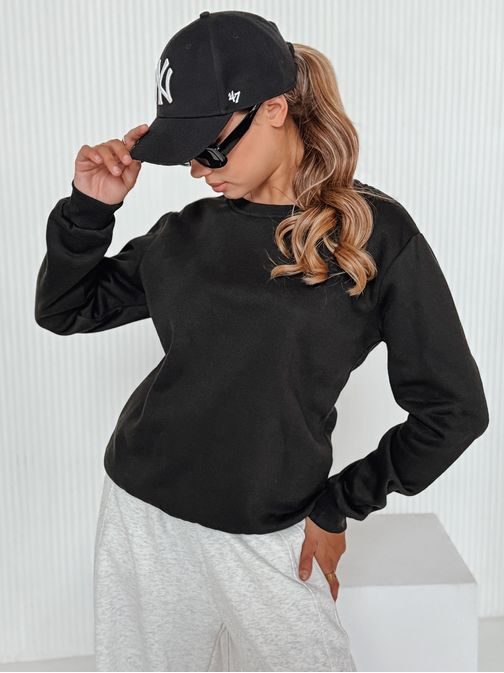 Jednoduchá čierna dámska mikina Fashion II