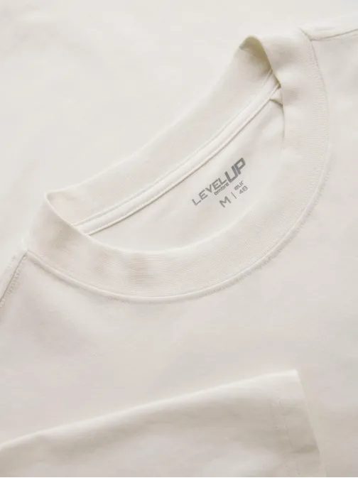 Ecru tričko voľného strihu V2 TSBC-0267