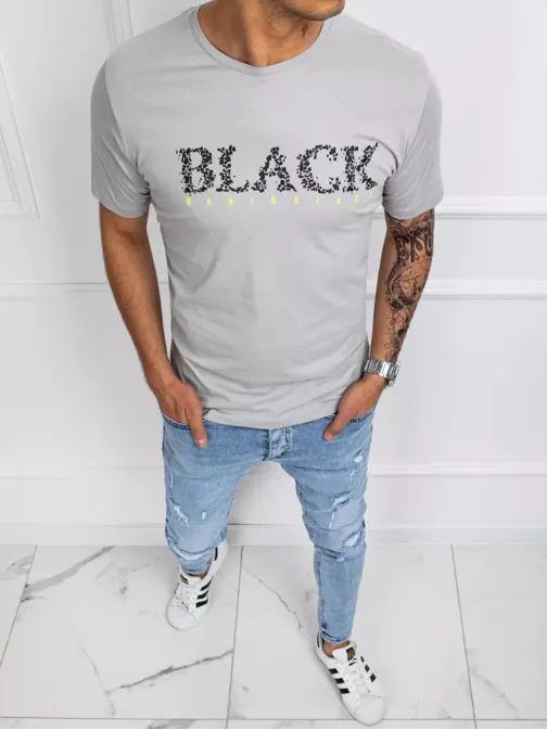 Štýlové šedé tričko Black
