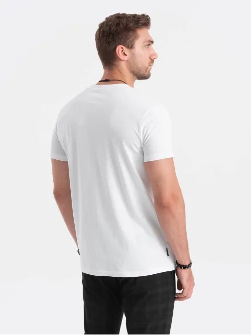 Biele tričko v štýle streetstyle V8 TSCT-0108