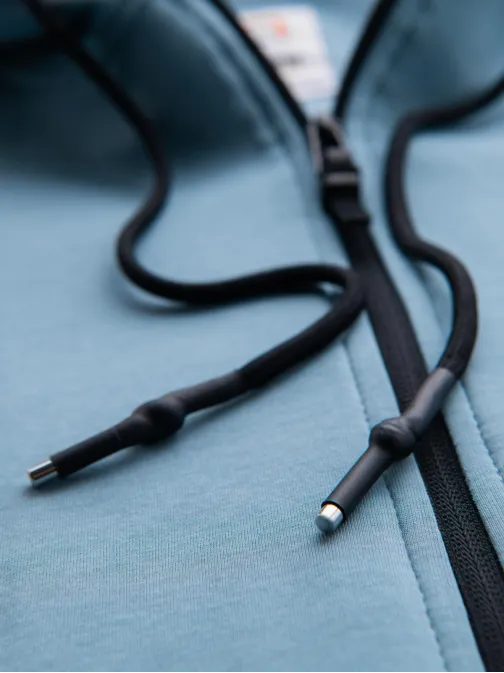 Voľnočasová svetlomodrá pánska mikina V4 SSZP-0213