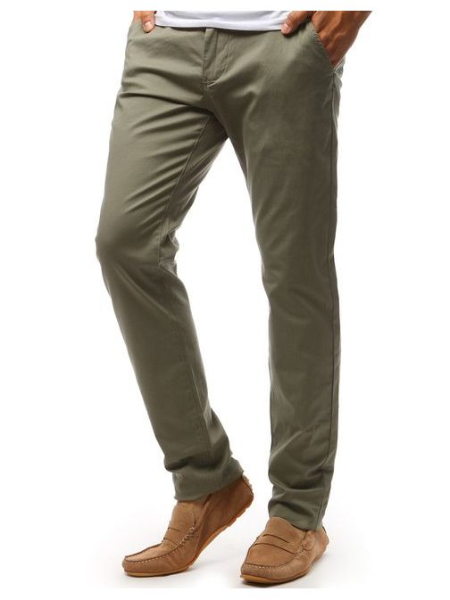 Elegantné khaki chinos nohavice