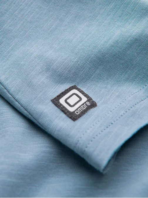 Trendy modré tričko bez potlače V4 TSCT-22SS-004