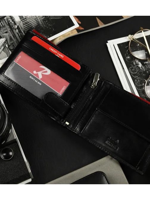 Pánska peňaženka Ronaldo čiernej farby