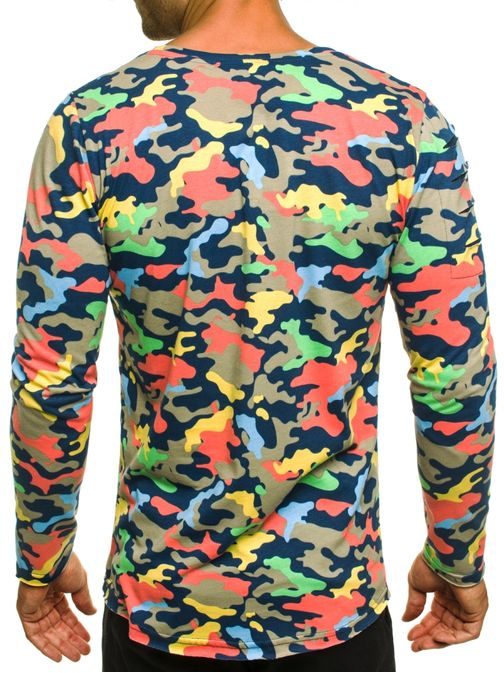 Farebné tričko s army vzorom ATHLETIC 1090