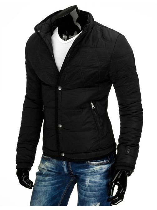 Exkluzívna čierna zimná bunda