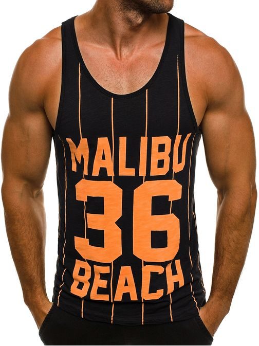 Malibu beach čierne pánske tielko BREEZY 9076