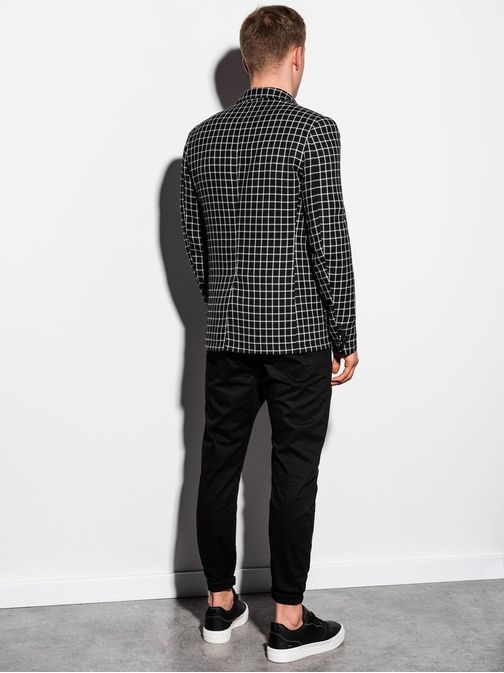 Zaujímavé čierne sako M161