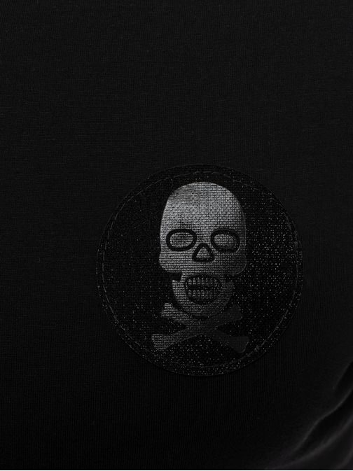 Obyčajné čierne tričko z bavlny BREEZY 376T