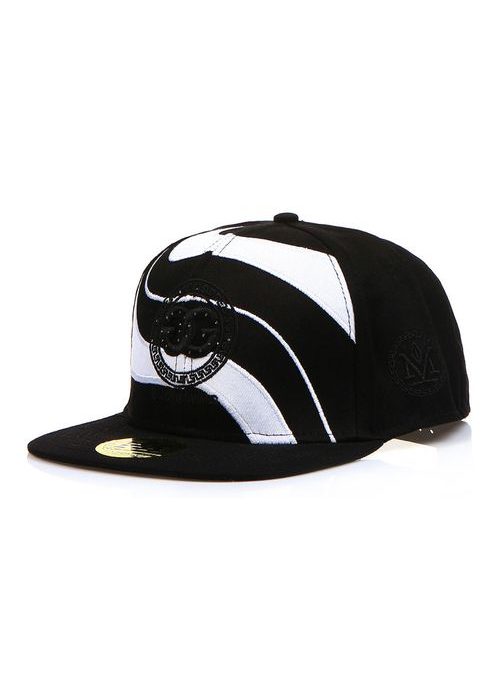 Kombinovaná čierna snapback šiltovka