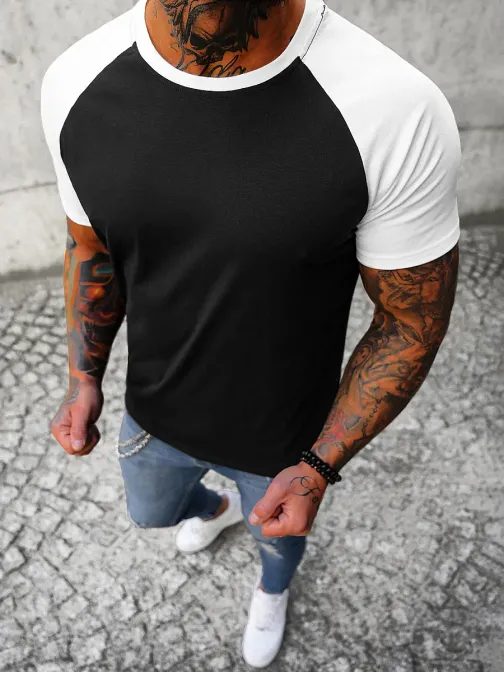 Čierno-biele pohodlné tričko JS/8T82/9Z