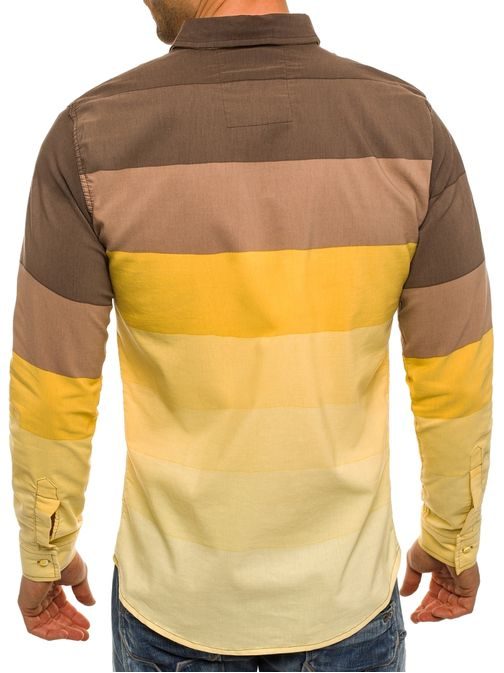 Originálna žltá košeľa v pútavom dizajne MADMEXT 0662