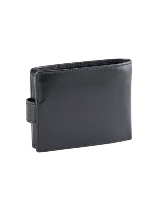 Kožená čierna peňaženka s prackou