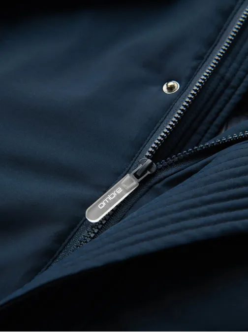 Atraktívna tmavo modrá parka na zimu V2 JALJ-0202