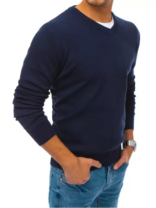 Elegantný granátový sveter s véčkovým výstrihom