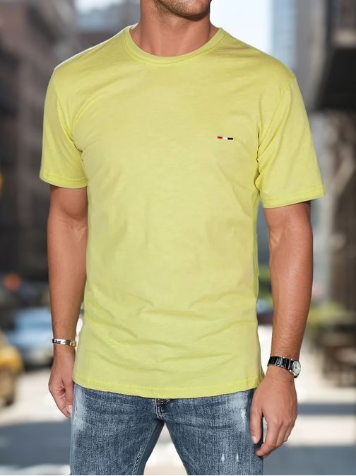 Trendy žlté tričko s krátkym rukávom a s logom